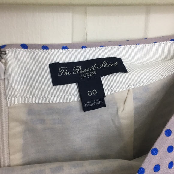 J. Crew Micro Dot Pencil Skirt in Lilac and Blue - Picture 4 of 8